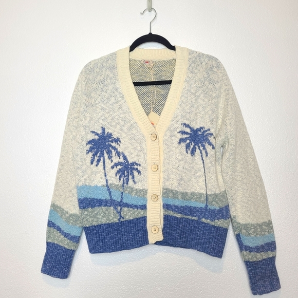 FAHERTY Island Time Coastal Organic Cotton Cardigan NWT Size Small - Picture 4 of 11